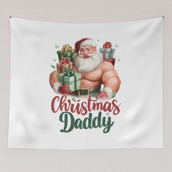 Item preview, Daddy Christmas – Funny Muscular Santa Illustration designed and sold by Maryna_Reine.