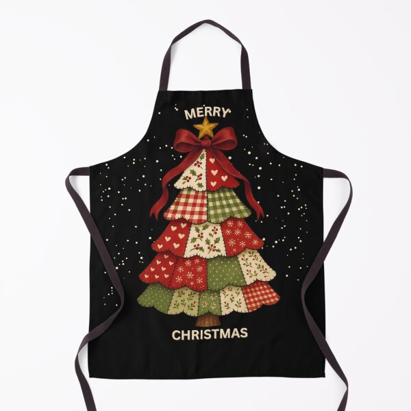 Item preview, Patchwork Christmas Tree Vintage Folk Art Holiday designed and sold by MTJ-Mushrooms.