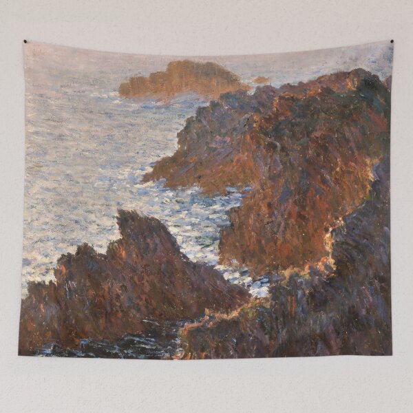 Item preview, Rocks at Belle-Isle Port-Domois 1886 Claude Monet - French Impressionist Seascape - Breton Coastal Landscape designed and sold by Under-TheTable.