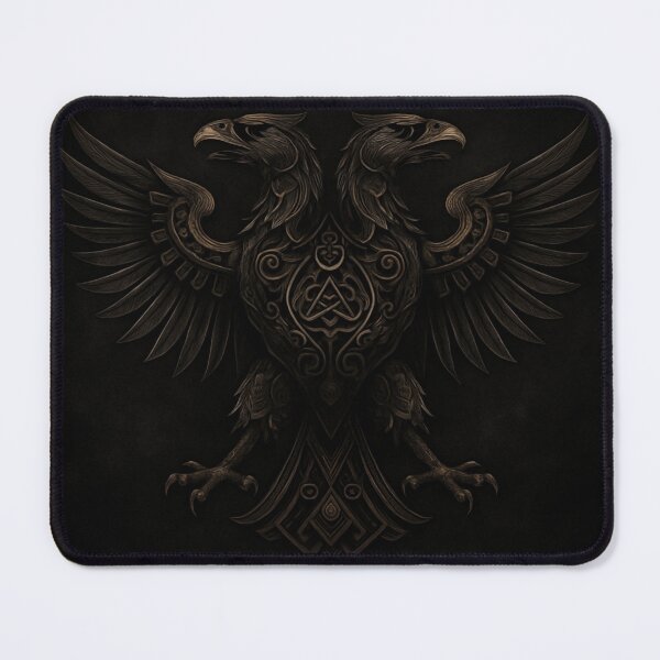 Item preview, Gothic Two-Headed Eagle Emblem Dark Fantasy Symbolic Design designed and sold by VelureArt.