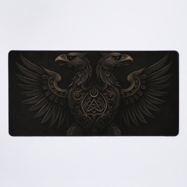 Item preview, Gothic Two-Headed Eagle Emblem Dark Fantasy Symbolic Design designed and sold by VelureArt.