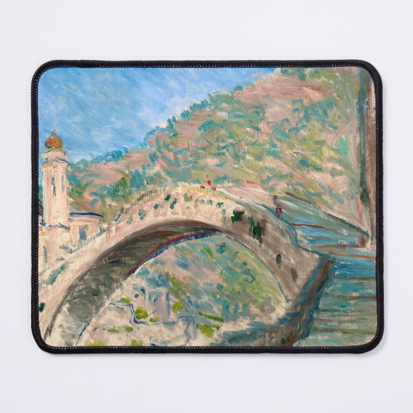 Item preview, Bridge at Dolceacqua 1884 Claude Monet - French Impressionist Italian Landscape - Ligurian Riviera Painting designed and sold by Under-TheTable.