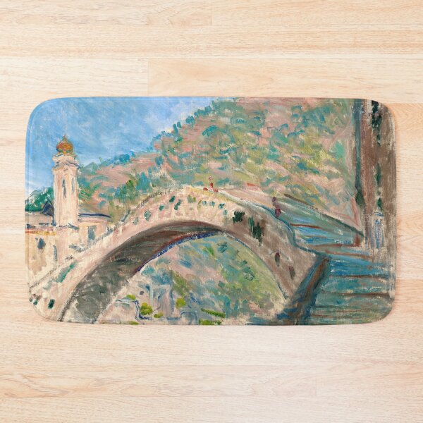 Item preview, Bridge at Dolceacqua 1884 Claude Monet - French Impressionist Italian Landscape - Ligurian Riviera Painting designed and sold by Under-TheTable.