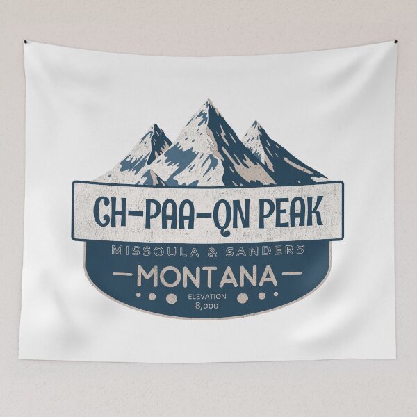 Item preview, Ch-paa-qn Peak, Missoula & Sanders, Montana, Mountain Design designed and sold by Wanderful-roads.