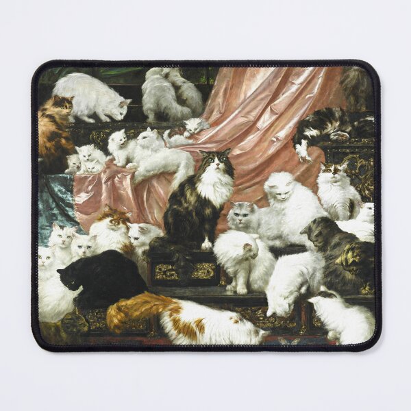 Item preview, My Wife's Lovers Carl Kahler - Victorian Cat Portrait - 19th Century Animal Painting Masterpiece designed and sold by Under-TheTable.