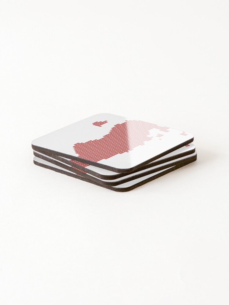 Thumbnail 4 of 5, Coasters (Set of 4), Bahrain Red Rhinestone designed and sold by TheIconSmith.