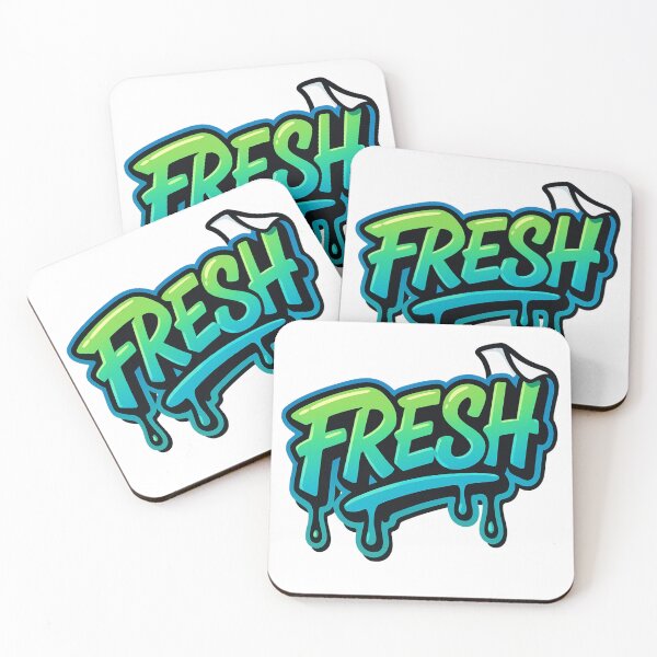 Item preview, FRESH – Green & Blue Graffiti Sticker designed and sold by MK-WOOD.