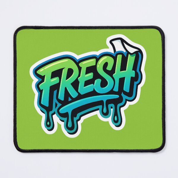 Item preview, FRESH – Green & Blue Graffiti Sticker designed and sold by MK-WOOD.