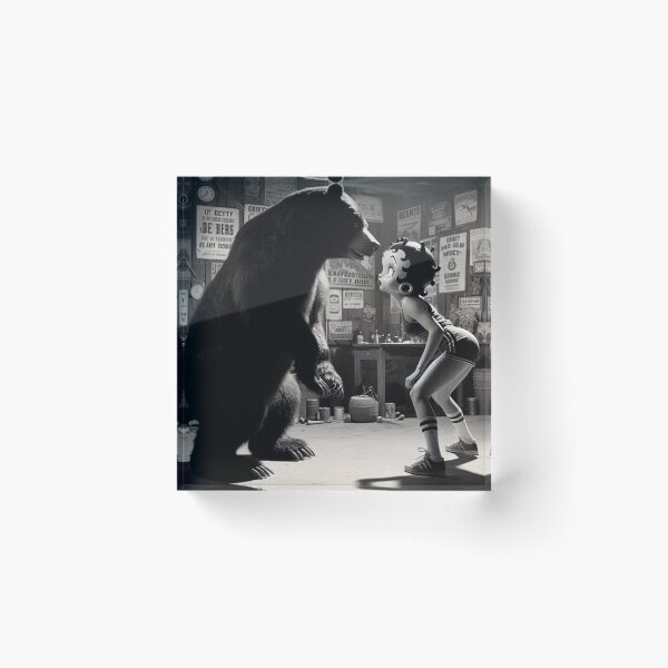 Item preview, "Boopzilla vs. The Mic Drop: A Bear-y Dramatic Showdown!" designed and sold by Print Fiction.