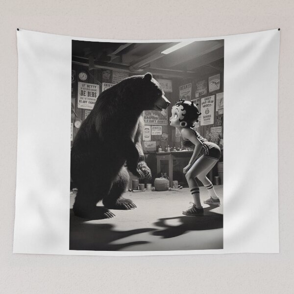 Item preview, "Boopzilla vs. The Mic Drop: A Bear-y Dramatic Showdown!" designed and sold by Print Fiction.