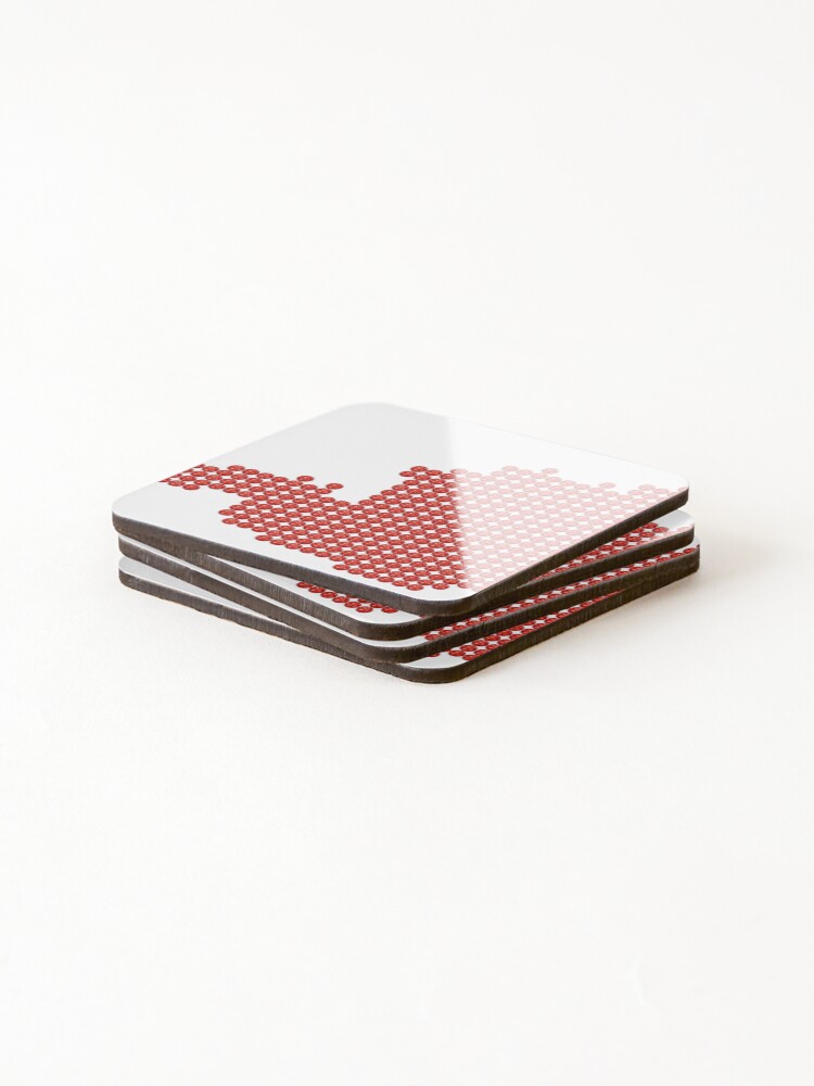 Thumbnail 4 of 5, Coasters (Set of 4), Austria Red Rhinestone designed and sold by TheIconSmith.