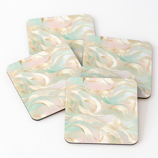 Item preview, Luxury Pastel Wave with Metallic & Pearl Accents designed and sold by Windy-market.