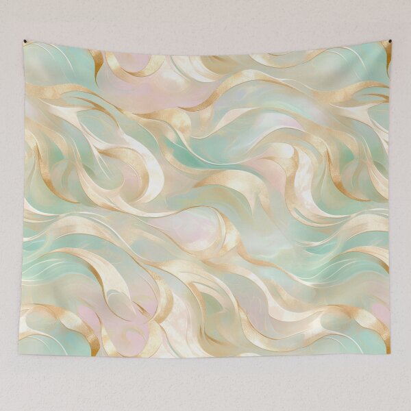 Item preview, Luxury Pastel Wave with Metallic & Pearl Accents designed and sold by Windy-market.