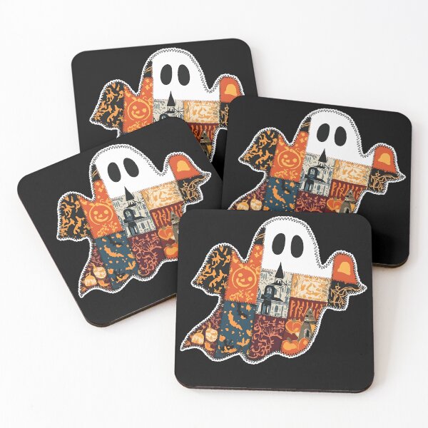 Item preview, Patchwork Halloween Ghost with Spooky Patterns designed and sold by MatthewDickers.