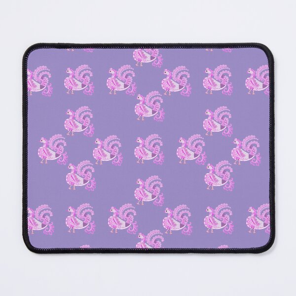 Item preview, Repeating pattern with traditional swan motifs - Lavender designed and sold by Svasti Arts and Designs.