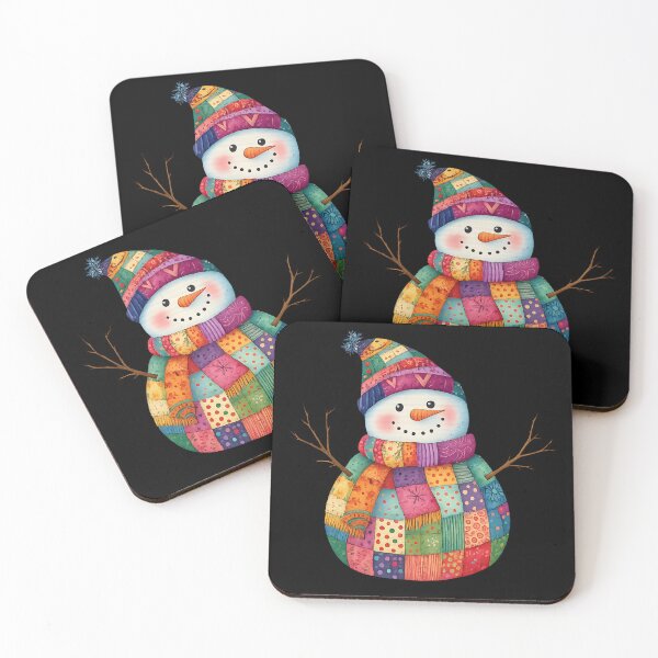 Item preview, Patchwork Snowman Colorful Winter Christmas designed and sold by MatthewDickers.