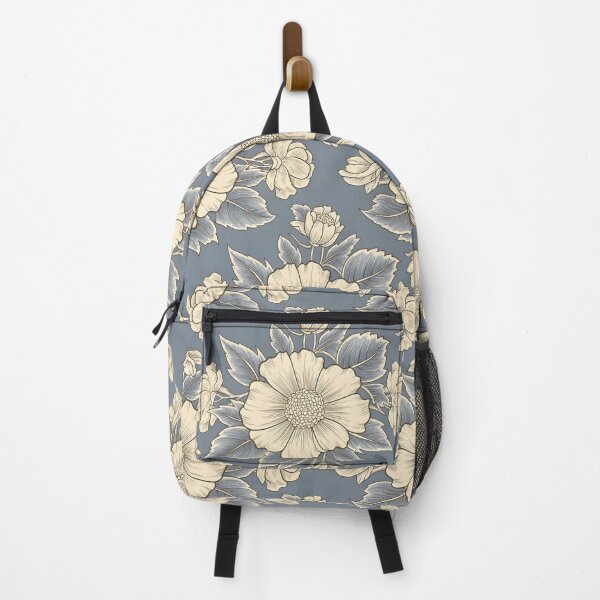 Item preview, Vintage Etched Flowers on Muted Blue designed and sold by VelloomStore.