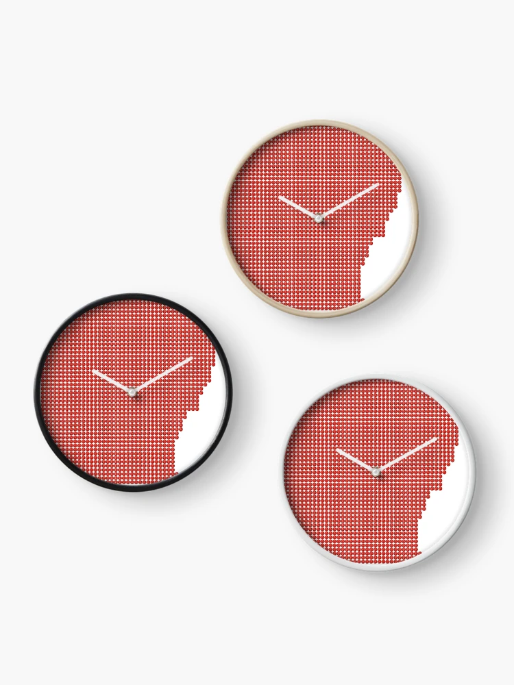 Thumbnail 3 of 4, Clock, Arkansas Red Rhinestone designed and sold by TheIconSmith.