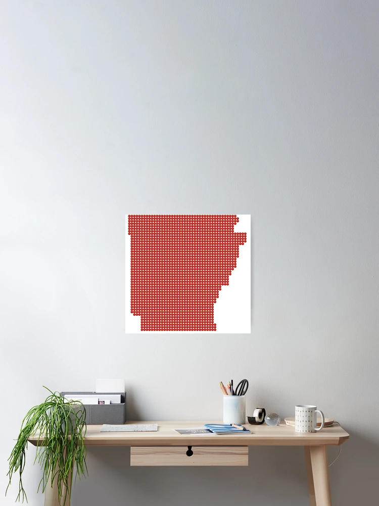 Thumbnail 2 of 3, Poster, Arkansas Red Rhinestone designed and sold by TheIconSmith.