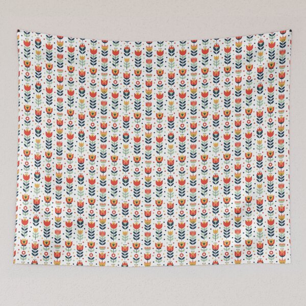 Item preview, Scandinavian Folk Art Floral Seamless Pattern designed and sold by VelloomStore.