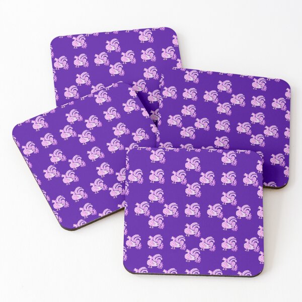 Item preview, Repeating pattern with traditional swan motifs - Purple designed and sold by Svasti Arts and Designs.
