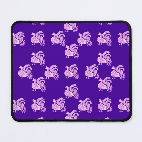 Item preview, Repeating pattern with traditional swan motifs - Purple designed and sold by Svasti Arts and Designs.