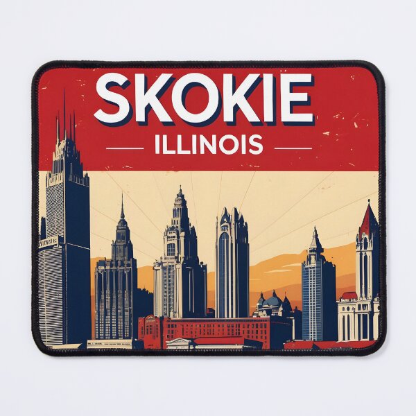 Item preview, Skokie Illinois 1950s USA Vintage Travel Tourism designed and sold by TravelersGems.