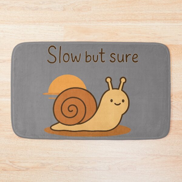 Item preview, Slow but Sure Cute Snail with Sunset – Kawaii Cozy Earth Tone Illustration designed and sold by Minimochi Art.