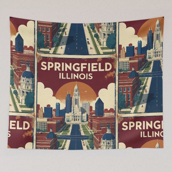 Item preview, Springfield Illinois 1950s USA Vintage Travel Tourism designed and sold by TravelersGems.