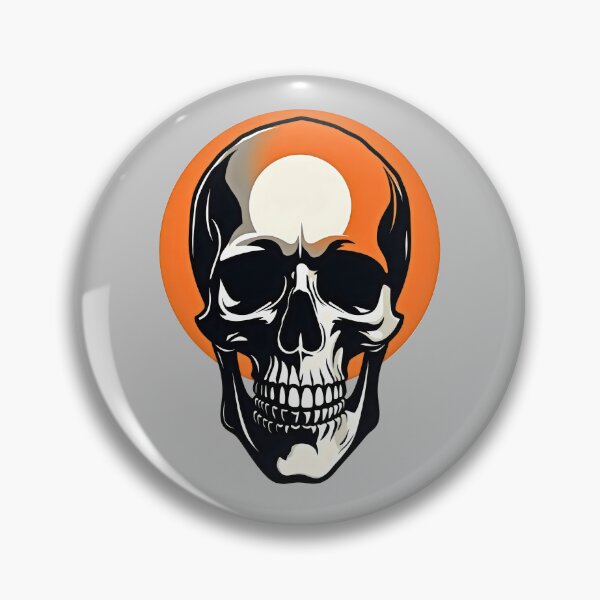 Item preview, Halloween Skull Artwork With Orange Sun designed and sold by Shoot-The-Moon.