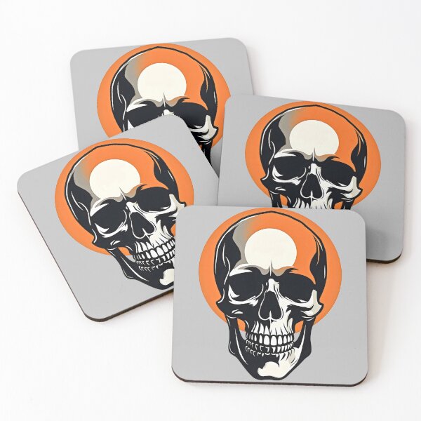 Item preview, Halloween Skull Artwork With Orange Sun designed and sold by Shoot-The-Moon.