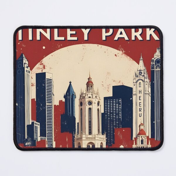 Item preview, Tinley Park Illinois 1950s USA Vintage Travel Tourism designed and sold by TravelersGems.