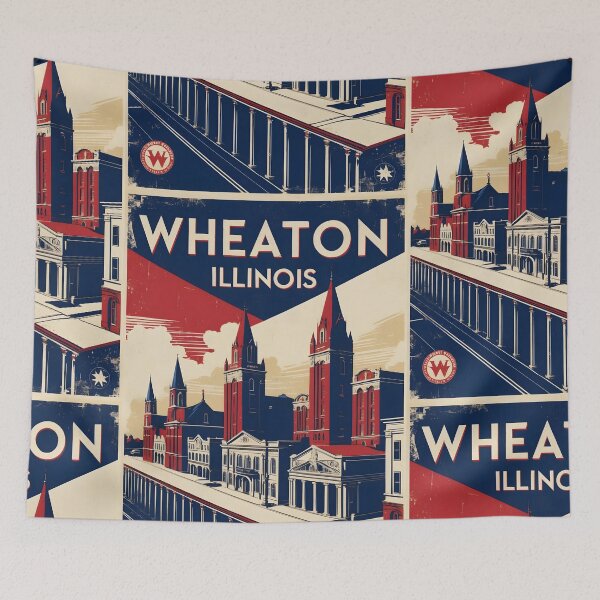 Item preview, Wheaton Illinois 1950s USA Vintage Travel Tourism designed and sold by TravelersGems.