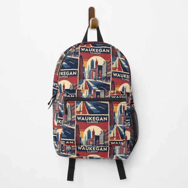 Item preview, Waukegan Illinois 1950s USA Vintage Travel Tourism designed and sold by TravelersGems.