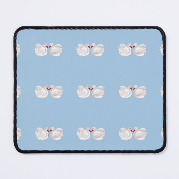 Item preview, Swans in serene waters repeating pattern - blue designed and sold by Svasti Arts and Designs.