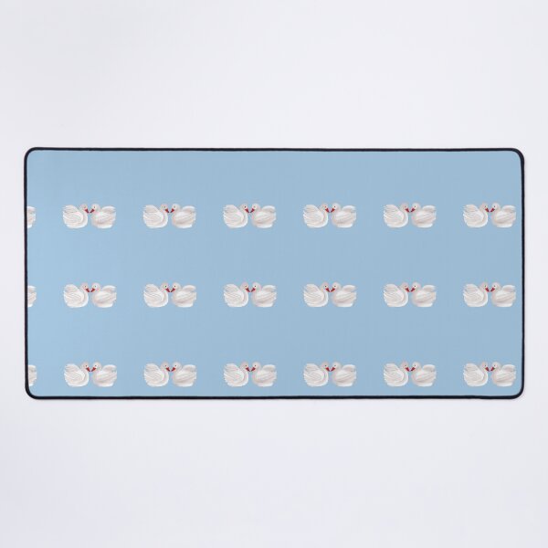 Item preview, Swans in serene waters repeating pattern - blue designed and sold by Svasti Arts and Designs.