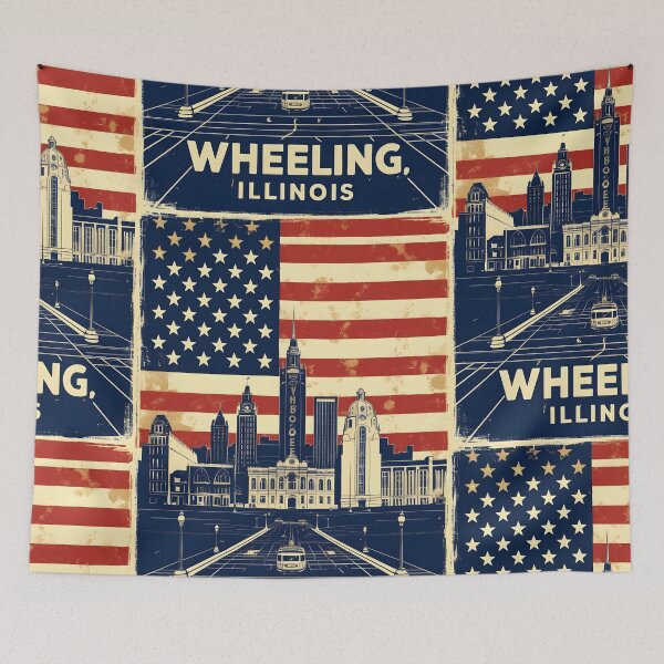 Item preview, Wheeling Illinois 1950s USA Vintage Travel Tourism designed and sold by TravelersGems.