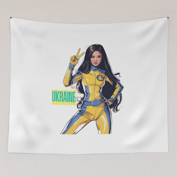Item preview, Peace heroine Ukraine with victory gesture designed and sold by Alasha94.