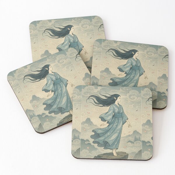 Item preview, Aerasyl – Spirit of Whispering Skies (Ukiyo-e Style) designed and sold by KMChronicles.