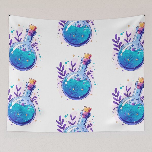 Item preview, Blue potion bottle designed and sold by MendaciousMina.