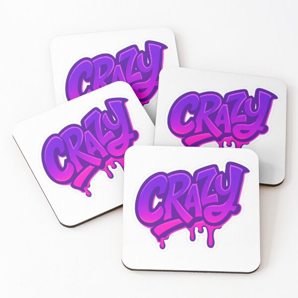 Item preview, CRAZY – Neon Graffiti Sticker designed and sold by MK-WOOD.