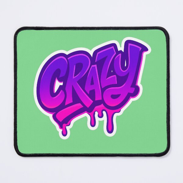 Item preview, CRAZY – Neon Graffiti Sticker designed and sold by MK-WOOD.