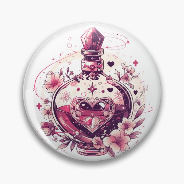 Item preview, Pink heart potion bottle designed and sold by MendaciousMina.