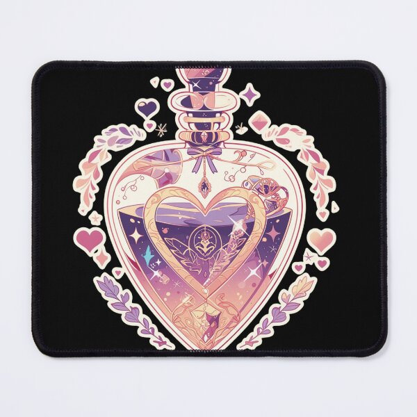Item preview, Pink heart potion bottle designed and sold by MendaciousMina.