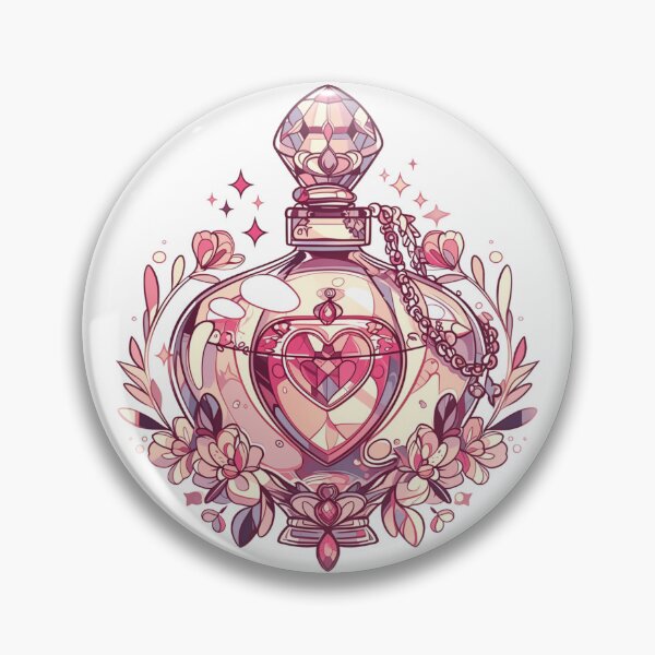 Item preview, pink heart Potion bottle designed and sold by MendaciousMina.