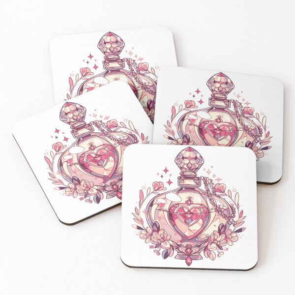 Item preview, pink heart Potion bottle designed and sold by MendaciousMina.