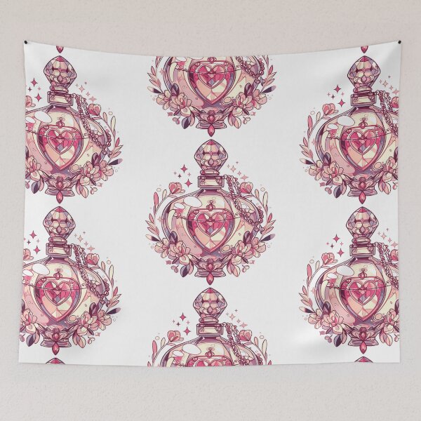 Item preview, pink heart Potion bottle designed and sold by MendaciousMina.