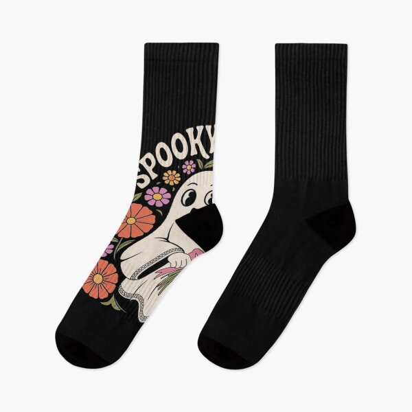 Item preview, Cute Spooky Ghost with Flowers Retro Halloween Aesthetic designed and sold by love3617.