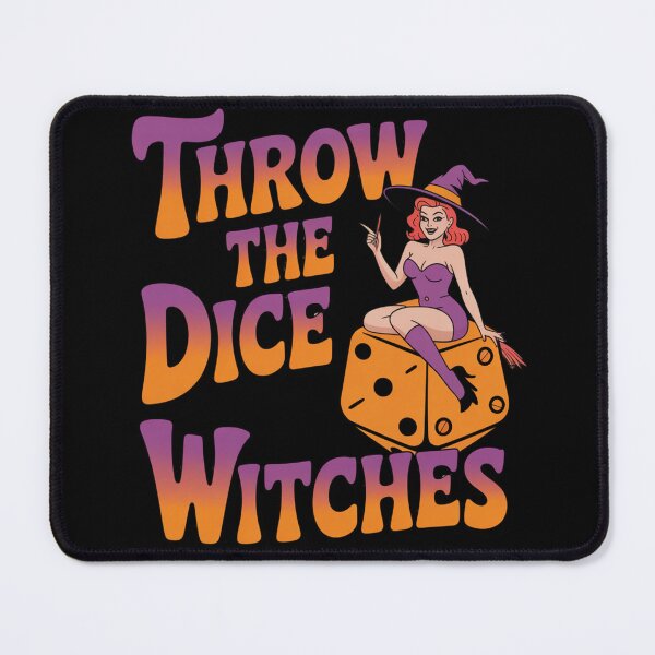 Item preview, Throw The Dice Witches – Pin-Up Witch Gamer Halloween Design designed and sold by RDRdesign.