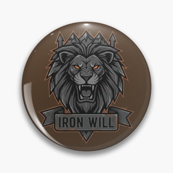Item preview, Iron Will – The Fierce Lion, Symbol of Strength and Determination designed and sold by Studio Yvonne .